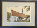 Orig. Radierung "Büsumer St.Clemens Kirche" 44 x 34 cm