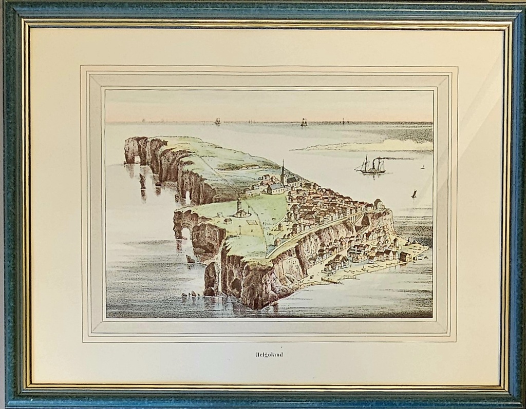 Orig.Holzstich "Helgoland" 44 x 34 cm