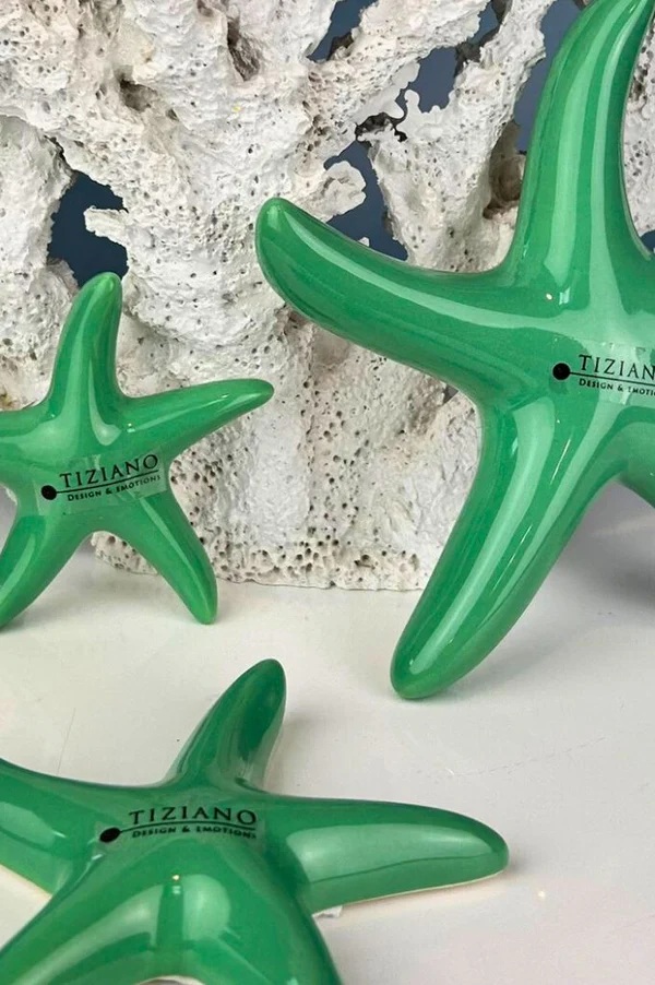 Skulptur Seestern "Mirina" türkis groß