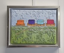 Original Lea Bach "Strandkörbe "18 x 24 cm blau/grün