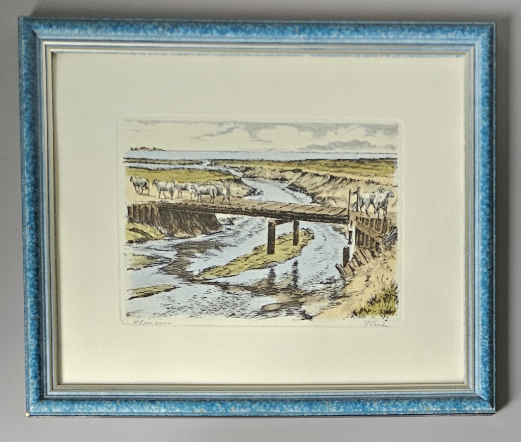 Orig. Radierung "Husum" 27 x 33 cm