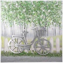 3D Bild "Fahrrad" mit Aluelementen 60 x 60 cm