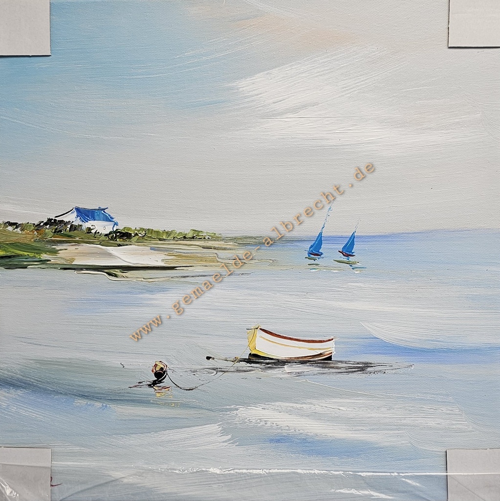 Orig. Leinwandbild "Strand" 40 x 40 cm