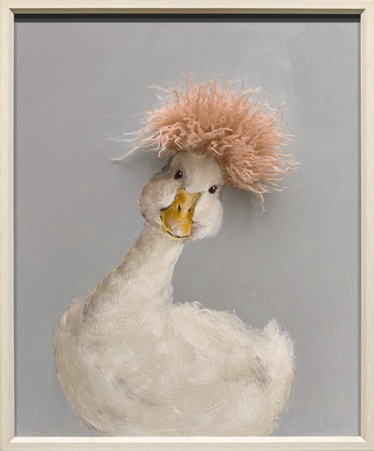Bild mit Rahmen 3D "Fräulein Gans" 50x60cm