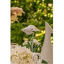 [P0001752] Deko/Stecker Mini Muschel "Beachtime" Keramik creme 8 cm 