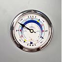 [P0002090] Gezeiten Indikator Messing verchromt D 14,5 cm 