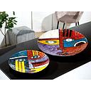 [P0002115] Glas Art Dekoteller "Abstrakt" D 25 cm