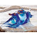 [P0002154] GlasArt "Muschel mit Seestern"  B 31 cm