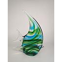 [P0002172] Glas Art Skulptur "Fisch" H 20,5 cm