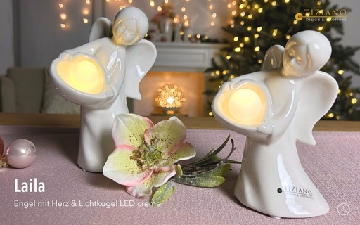 [P0002948] LED Skulptur Engel H 14,5 cm