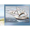 3D Bild "Segelboot" mit Aluelementen 100 x 150 cm
