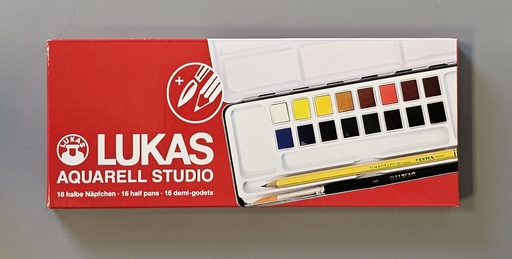 [REF] Lukas Aquarell Studio Metallkasten 16 1/2 Näpfchen