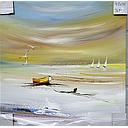 [P0003763] Org. Leinwandbild "Ankerplatz III" 40x40 cm 