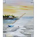 [P0003766] Org. Leinwandbild "Blaues Boot II" 50x60 cm