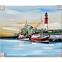[P0003774] Org. Leinwandbild "Büsum Lighthouse" 50x60 cm