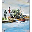 [P0003775] Org. Leinwandbild "Büsum Lighthouse" 50x60 cm