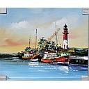 [P0003778] Org. Leinwandbild "Büsum Lighthouse" 50x60 cm