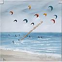 [P0003798] Org. Leinwandbild "Kitesurfer" 80x80 cm