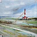 [P0003863] Org. Leinwandbild "Westerhever" 80x80 cm 