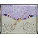 [REF] Original Lea Bach "Berg & Tal"  40 x 50 cm flieder/sand