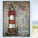[P0000405] Bild Holz 3D Leuchtfeuer Metall/Holz Leuchtturm 75 x 100 cm 