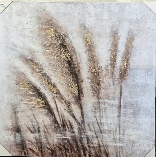 [P0004783] Original Leinwandbild "Strandgräser" 100 x 100 cm