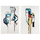 [P0004814] Original Leinwandbild "Visage" sortiert 60 x 90 cm