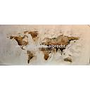 [REF] Orig. Leinwandbild "Weltkarte" mit Goldeffekte 70 x 140 cm