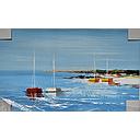 [P0005035] Orig. Ölgemälde "Gestrandet" 30 x 50 cm