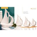 [P0005915] Skulptur Boot "Lavio" H 17 cm 