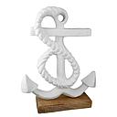 [P0006571] Standrelief "Anker" Holz/Metall H 29,5 cm