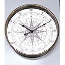 [P0007164] Wanduhr "Compass Rose" D 41 cm