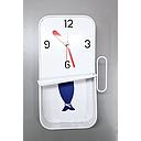 [P0007172] Wanduhr "Fischdose" mit Fischpendel H 31 cm