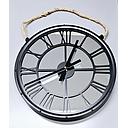 [P0007192] Wanduhr/Spiegel "Vintage Clock" D 40 cm