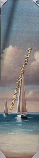[P0007317] Org. Leinwandbild "Segelschiff II" 35x135 cm