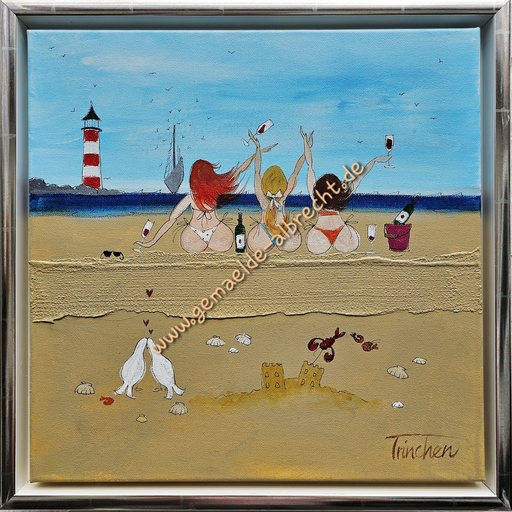 [P0007332] Original "Weiber" 40 x 40 cm gerahmt