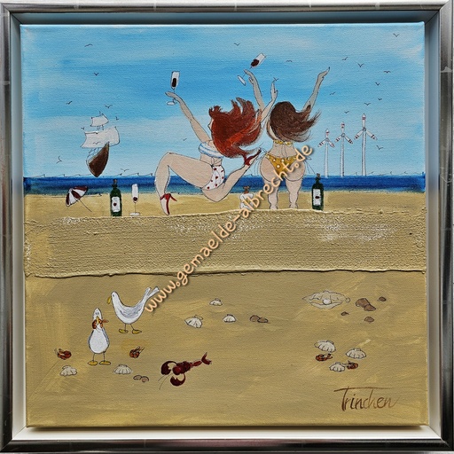 [P0007333] Original "Weiber" 40 x 40 cm gerahmt