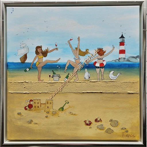 [P0007341] Original "Weiber" 50 x 50 cm gerahmt