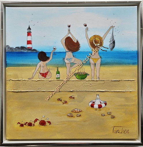 [P0007342] Original "Weiber" 50 x 50 cm gerahmt
