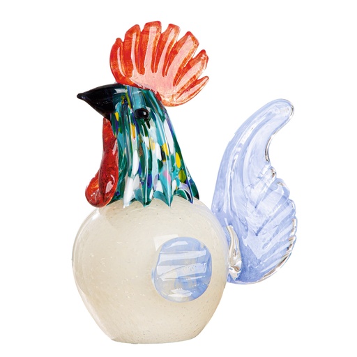 [P0007398] GlasArt Huhn "Schwester Cordula" H 18 cm