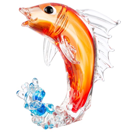 [P0007402] GlasArt Fisch "Piscium" H 22 cm