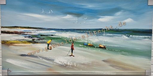 [P0007425] Orig. Leinwandbild "Strandtag" 60 x 120