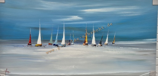 [P0007426] Orig. Leinwandbild "Gestrandet" 60 x 120