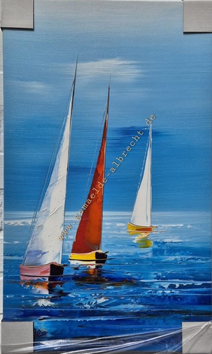 [P0007448] Orig. Leinwandbild "Segler" 30 x 50