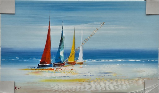 [P0007453] Orig. Leinwandbild "Segler" 30 x 50