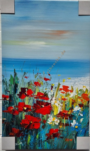 [P0007454] Orig. Leinwandbild "Durch die Blumen" 30 x 50