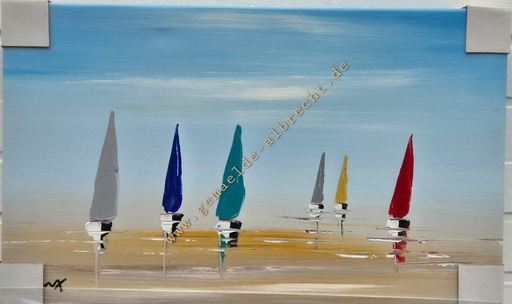 [P0007456] Orig. Leinwandbild "Segler" 30 x 50