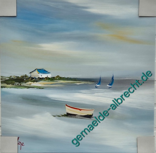 [P0007462] Orig. Leinwandbild "Gestrandet" 40 x 40