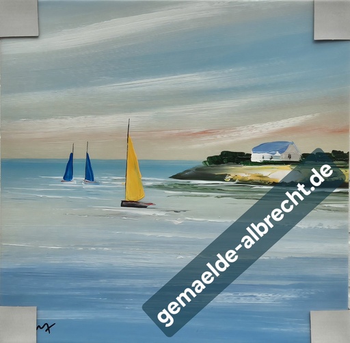 [P0007463] Orig. Leinwandbild "Gestrandet" 40 x 40