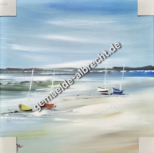 [P0007464] Orig. Leinwandbild "Gestrandet" 40 x 40